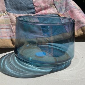 Opalescent blue dish